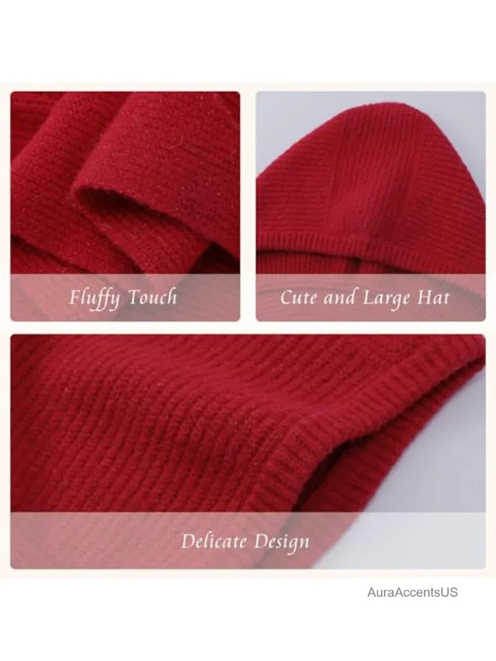 Hooded Scarf 2-in-1 Women Knitted Neck Warmer Stylish Winter